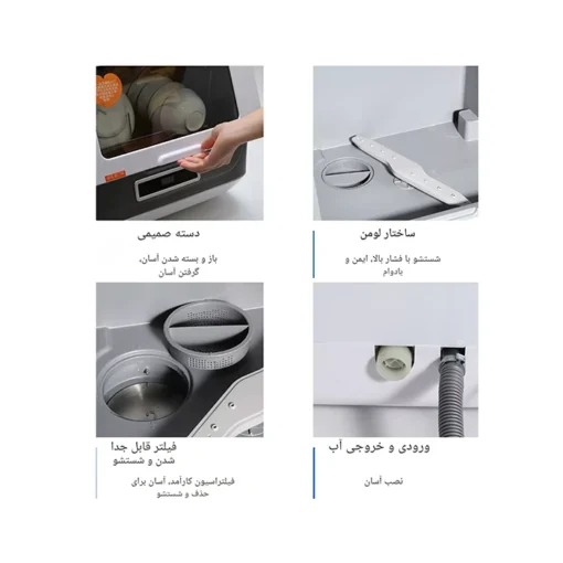 ماشین ظرفشویی رومیزی امبلیم مدل DWS_T05