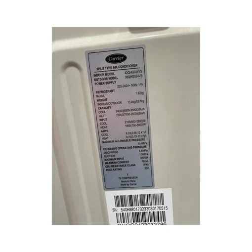 کولر گازی کریر 24000 اینورتر مدل 42QHG024VS